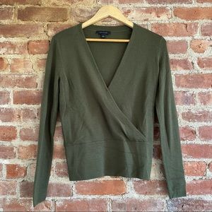 Ann Taylor Wool Blend V-Neck Sweater